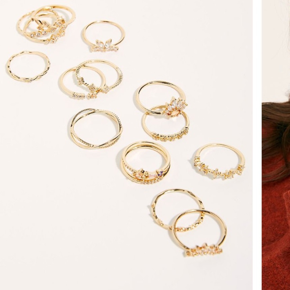 NWT Free People Mega Ring Set- not sold anymore💕